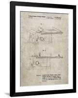 PP999-Sandstone Porter Cable Table Saw Patent Poster-Cole Borders-Framed Giclee Print
