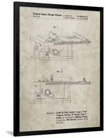 PP999-Sandstone Porter Cable Table Saw Patent Poster-Cole Borders-Framed Giclee Print