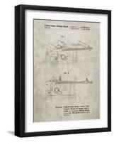 PP999-Sandstone Porter Cable Table Saw Patent Poster-Cole Borders-Framed Giclee Print