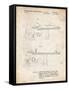 PP999-Vintage Parchment Porter Cable Table Saw Patent Poster-Cole Borders-Framed Stretched Canvas