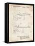 PP999-Vintage Parchment Porter Cable Table Saw Patent Poster-Cole Borders-Framed Stretched Canvas