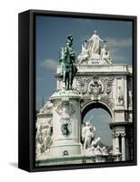 Praca Da Commercio, Lisbon, Portugal, Europe-Sylvain Grandadam-Framed Stretched Canvas