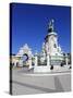 Praca Do Comercio with Equestrian Statue of Dom Jose and Arco Da Rua Augusta, Lisbon, Portugal-Stuart Black-Stretched Canvas