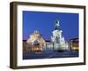 Praca Do Comercio with Equestrian Statue of Dom Jose and Arco Da Rua Augusta, Lisbon, Portugal-Stuart Black-Framed Premium Photographic Print