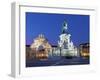 Praca Do Comercio with Equestrian Statue of Dom Jose and Arco Da Rua Augusta, Lisbon, Portugal-Stuart Black-Framed Premium Photographic Print