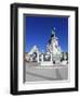 Praca Do Comercio with Equestrian Statue of Dom Jose and Arco Da Rua Augusta, Lisbon, Portugal-Stuart Black-Framed Photographic Print