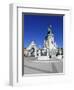 Praca Do Comercio with Equestrian Statue of Dom Jose and Arco Da Rua Augusta, Lisbon, Portugal-Stuart Black-Framed Photographic Print