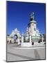 Praca Do Comercio with Equestrian Statue of Dom Jose and Arco Da Rua Augusta, Lisbon, Portugal-Stuart Black-Mounted Photographic Print