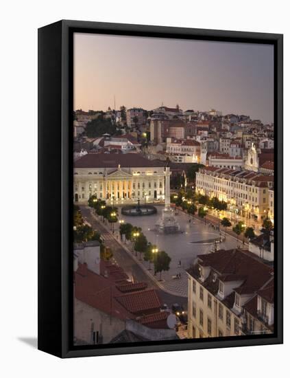 Praca Do Pedro Iv Square, Lisbon, Portugal-Demetrio Carrasco-Framed Stretched Canvas