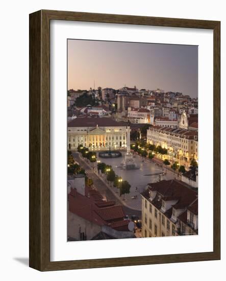 Praca Do Pedro Iv Square, Lisbon, Portugal-Demetrio Carrasco-Framed Photographic Print