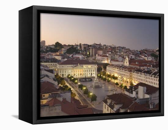 Praca Do Pedro Iv Square, Lisbon, Portugal-Demetrio Carrasco-Framed Stretched Canvas