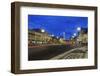 Praca Dos Restauradores, Night Photography, District Sao Jose, Lisbon, Portugal-Axel Schmies-Framed Photographic Print