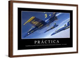 Práctica. Cita Inspiradora Y Póster Motivacional-null-Framed Photographic Print