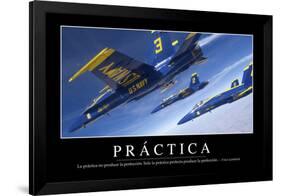 Práctica. Cita Inspiradora Y Póster Motivacional-null-Framed Photographic Print