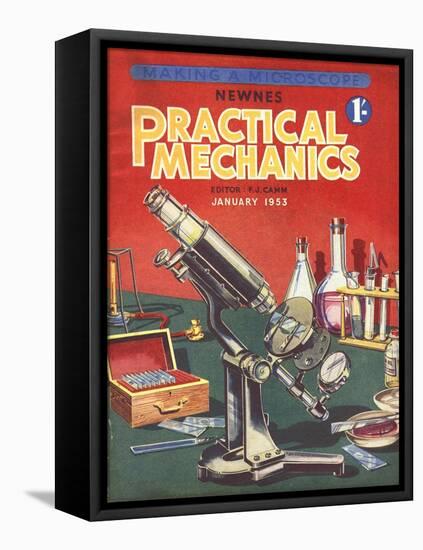 Practical Mechanics, Microscopes, Chemistry Sets Magazine, UK, 1953-null-Framed Stretched Canvas