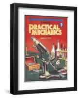 Practical Mechanics, Microscopes, Chemistry Sets Magazine, UK, 1953-null-Framed Giclee Print