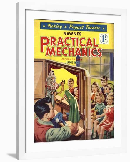 Practical Mechanics, Puppets Shows Magazine, UK, 1950-null-Framed Giclee Print