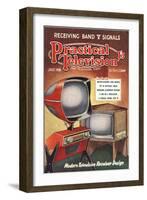 Practical Television, Visions of the Future, Televisions DIY Futuristic Magazine, UK, 1950-null-Framed Giclee Print