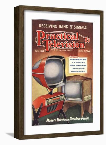 Practical Television, Visions of the Future, Televisions DIY Futuristic Magazine, UK, 1950-null-Framed Giclee Print