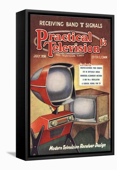 Practical Television, Visions of the Future, Televisions DIY Futuristic Magazine, UK, 1950-null-Framed Stretched Canvas