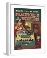 Practical Wireless, DIY Radios Tape Recorders Magazine, UK, 1950-null-Framed Giclee Print