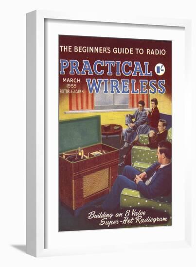 Practical Wireless, Radios Listening To Music DIY Hi-Fi Magazine, UK, 1950-null-Framed Giclee Print