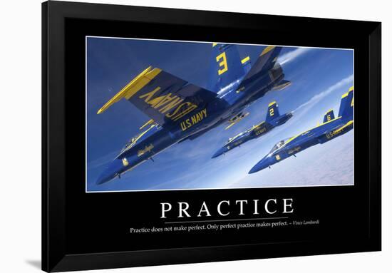 Practice: Inspirational Quote and Motivational Poster-null-Framed Photographic Print