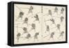 Practice of Long-Handled Sword, 1817-Katsushika Hokusai-Framed Stretched Canvas