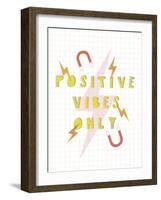 Practice Positive - Vibes-Archie Stone-Framed Art Print