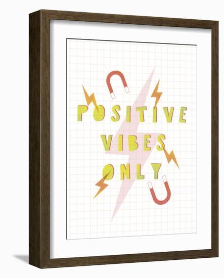 Practice Positive - Vibes-Archie Stone-Framed Art Print