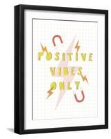 Practice Positive - Vibes-Archie Stone-Framed Art Print