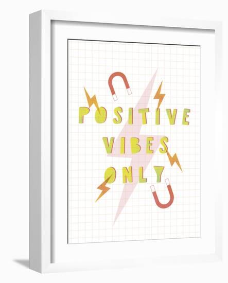 Practice Positive - Vibes-Archie Stone-Framed Art Print