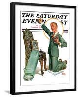 "Practice Proposal," Saturday Evening Post Cover, April 30, 1927-Frederic Stanley-Framed Giclee Print