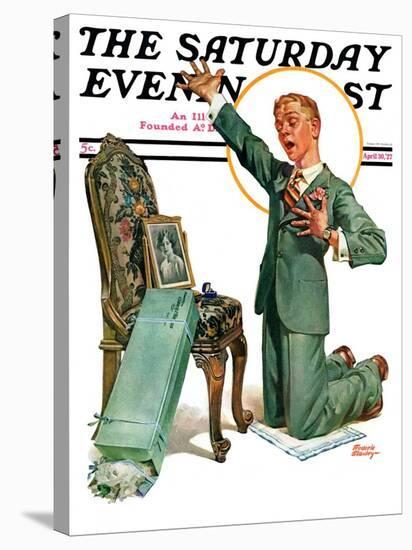 "Practice Proposal," Saturday Evening Post Cover, April 30, 1927-Frederic Stanley-Stretched Canvas