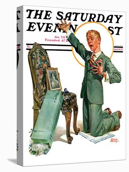 "Practice Proposal," Saturday Evening Post Cover, April 30, 1927-Frederic Stanley-Stretched Canvas