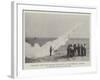 Practice with the Rocket Apparatus at Skagerrack, Jutland-null-Framed Giclee Print