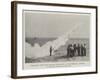 Practice with the Rocket Apparatus at Skagerrack, Jutland-null-Framed Giclee Print