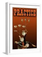 Practice-null-Framed Art Print