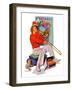 "Practicing the Trombone,"October 10, 1936-Revere F. Wistehoff-Framed Giclee Print