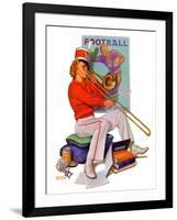 "Practicing the Trombone,"October 10, 1936-Revere F. Wistehoff-Framed Giclee Print