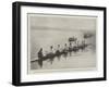 Practising for the Oxford and Cambridge Boat-Race, the Oxford Crew on the Thames-null-Framed Giclee Print