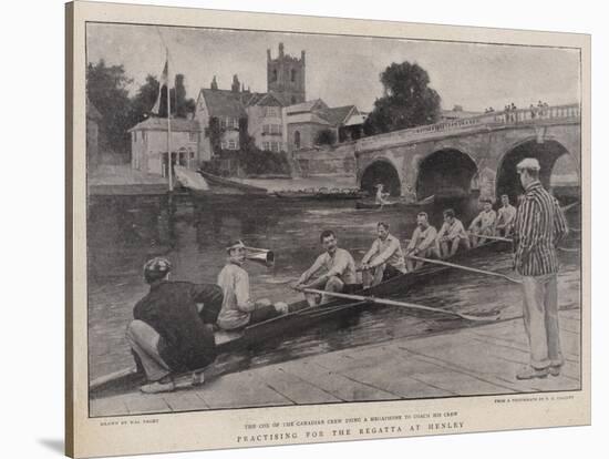 Practising for the Regatta at Henley-Walter Stanley Paget-Stretched Canvas