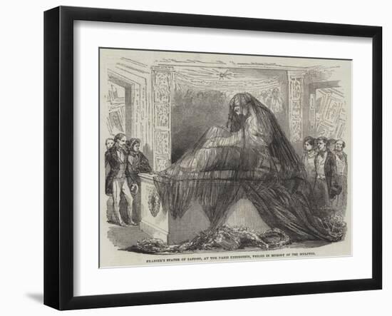 Pradier's Statue of Sappho, at the Paris Exhibition, Veiled in Memory of the Sculptor-null-Framed Giclee Print