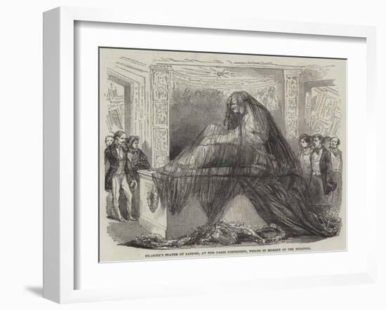 Pradier's Statue of Sappho, at the Paris Exhibition, Veiled in Memory of the Sculptor-null-Framed Giclee Print