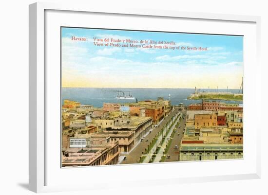 Prado and Morro Castle, Havana, Cuba-null-Framed Art Print