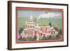 Pradyumna Enters the Palace of the Demon Sambar and Challenges him, page from the Bhagavata Purana-Nepalese School-Framed Giclee Print