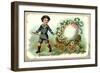 Präge Frohe Ostern, Junge Zieht Karren, Osterei-null-Framed Giclee Print