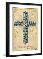 Präge Glückwunsch Ostern, Blüten in Kreuzform-null-Framed Premium Giclee Print