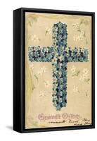 Präge Glückwunsch Ostern, Blüten in Kreuzform-null-Framed Stretched Canvas