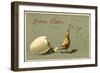 Präge Glückwunsch Ostern, Geschlüpftes Küken, Schale-null-Framed Premium Giclee Print